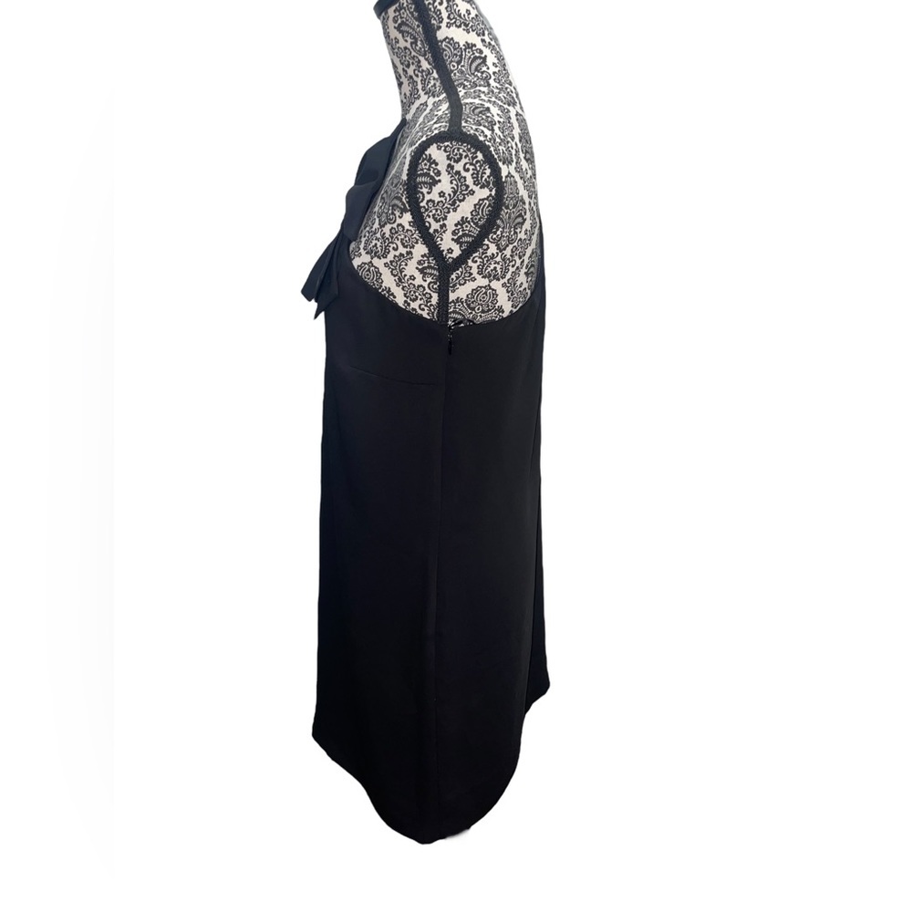 Cece one shoulder black Cocktail dress with bow feature. Size 10. EUC. - Picture 3 of 5